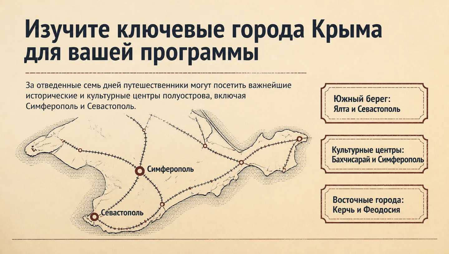 Изучите ключевые города Крыма для вашей программы