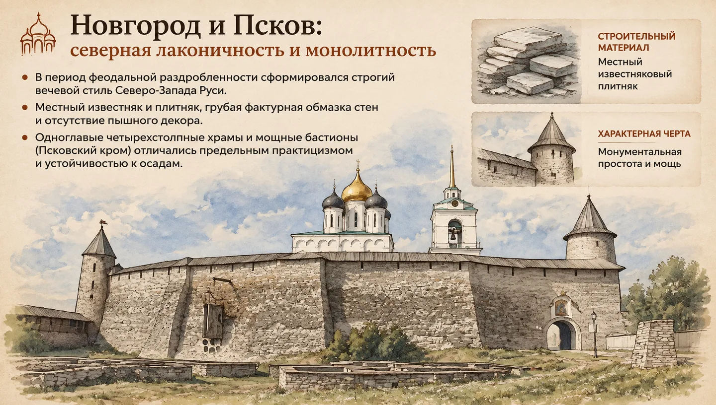 Новгород и Псков: северная лаконичность и монолитность