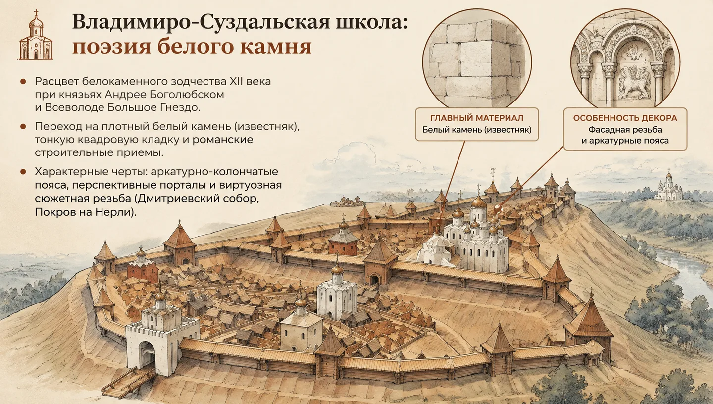 Владимиро-Суздальская школа: поэзия белого камня