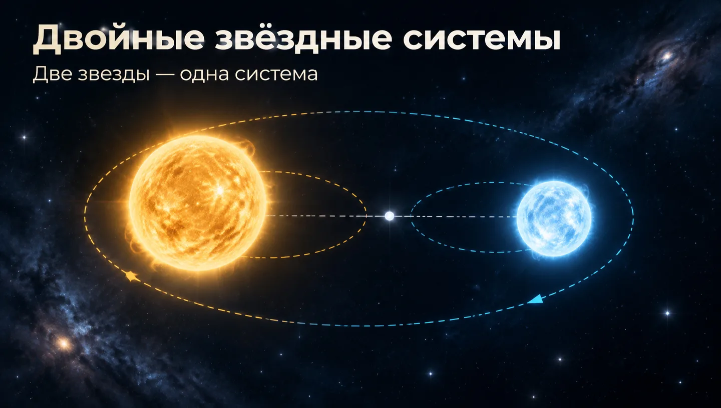 Первый слайд: Двойные звёздные системы
