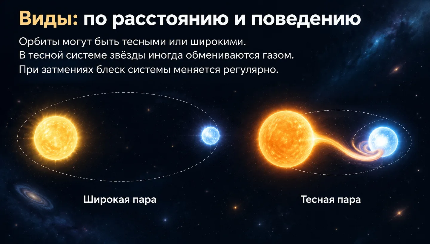 Виды: по расстоянию и поведению