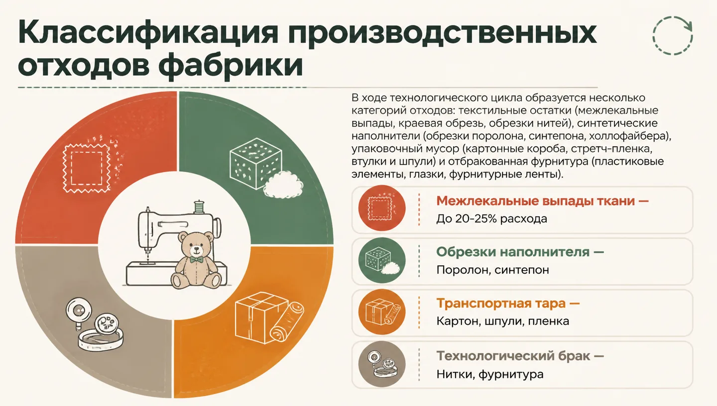 Классификация производственных отходов фабрики