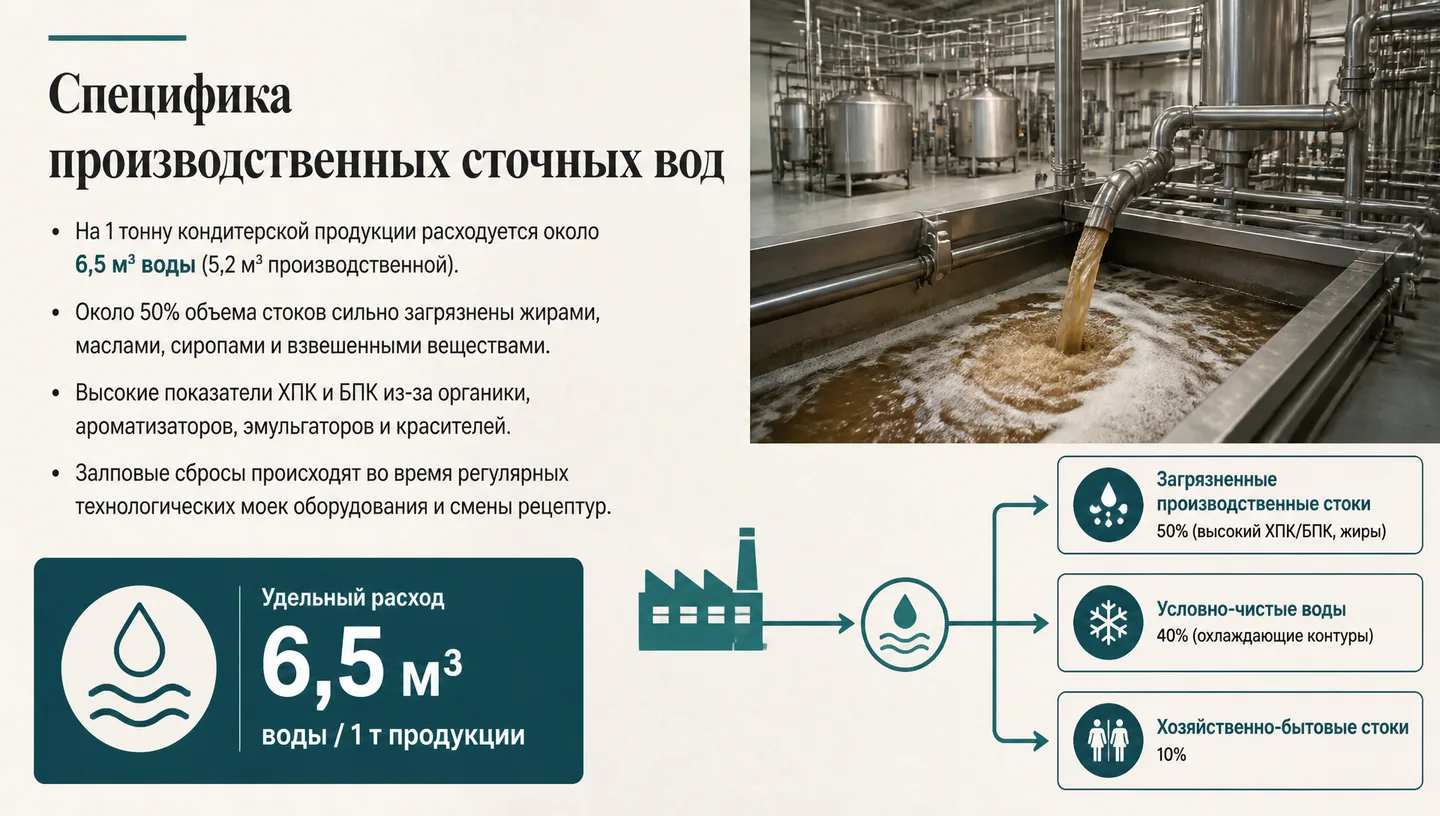 Специфика производственных сточных вод