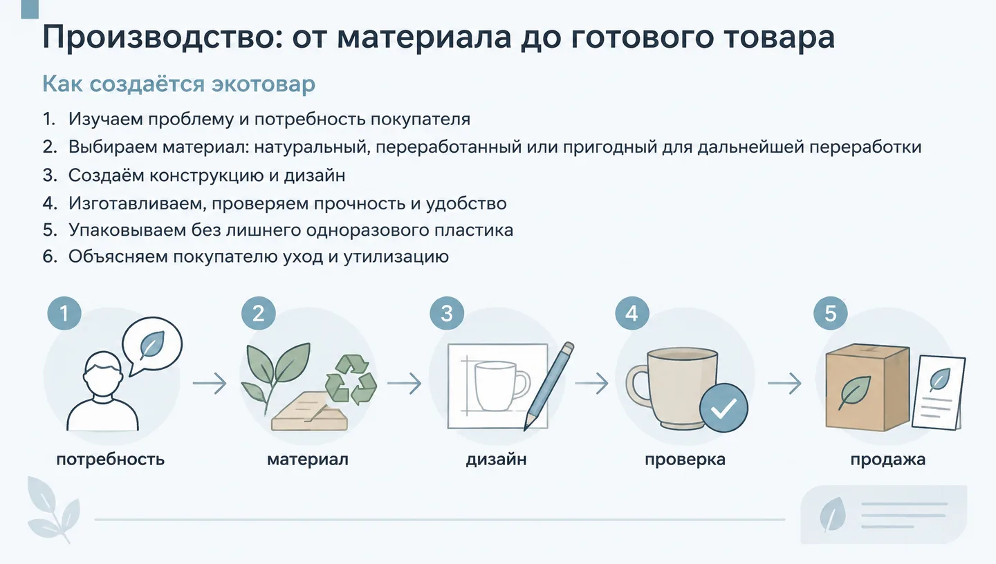 Производство: от материала до готового товара
