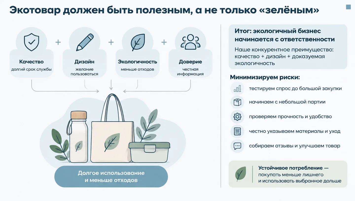 Экотовар должен быть полезным, а не только «зелёным»