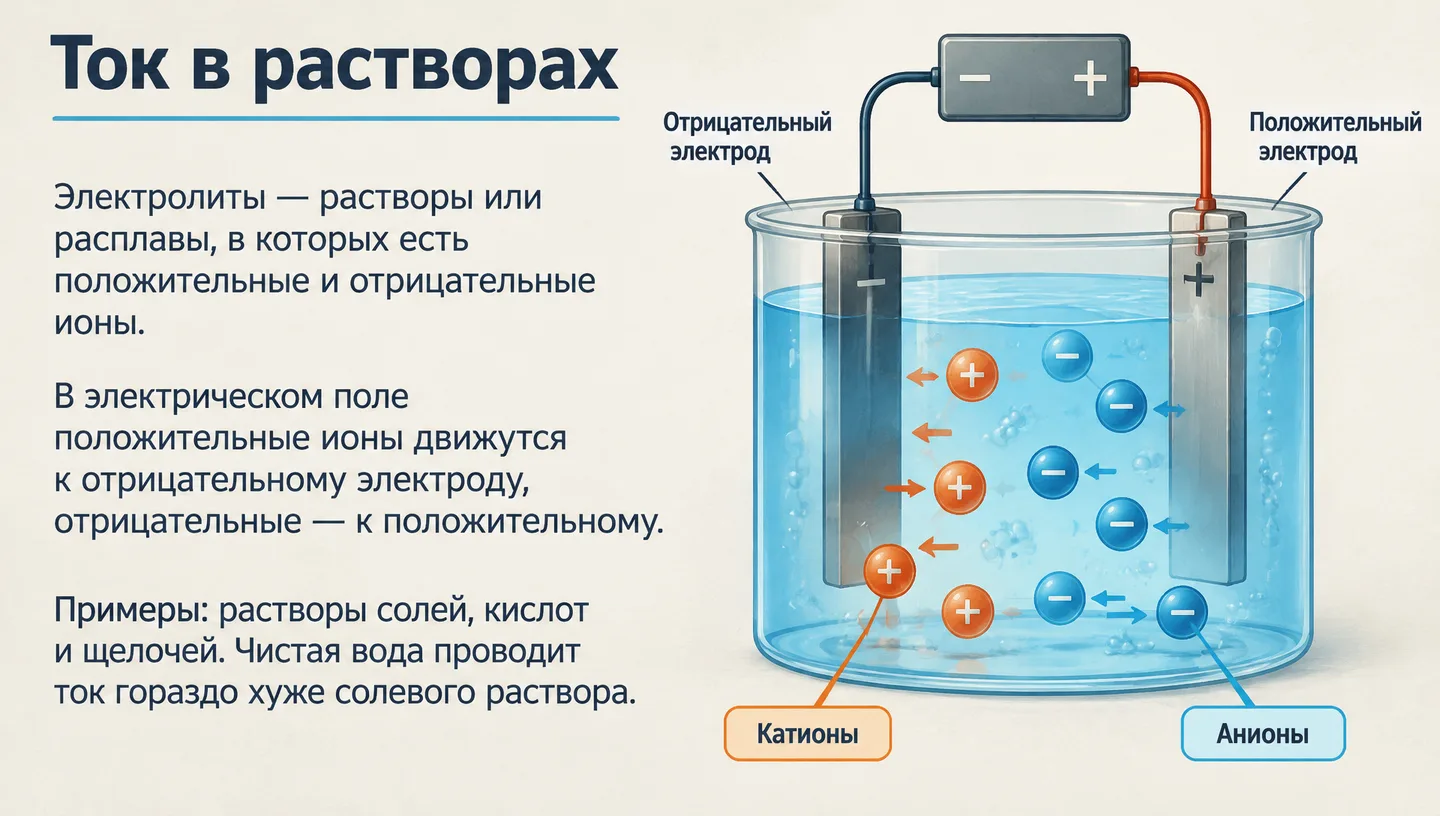Ток в растворах
