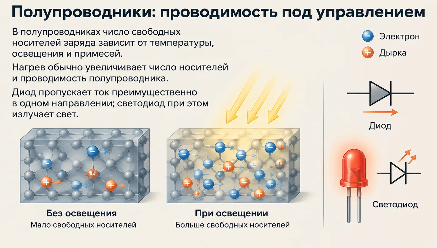 Полупроводники: проводимость под управлением