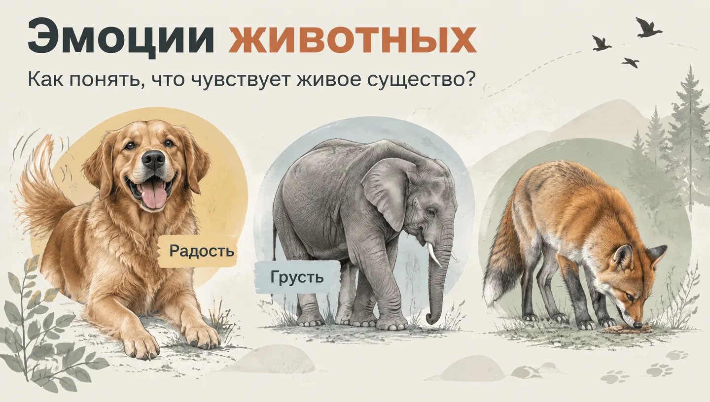 Первый слайд: Эмоции животных