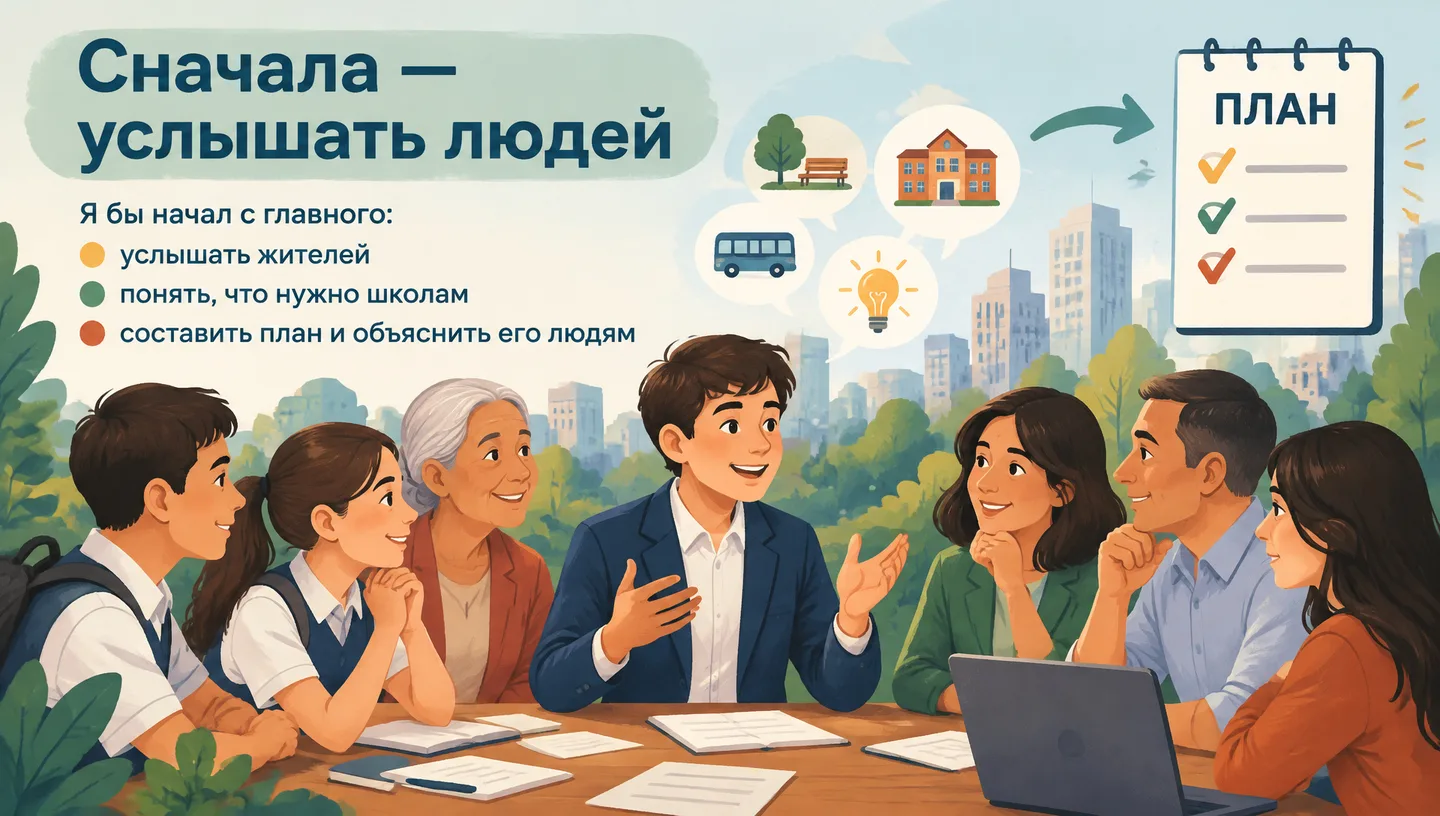 Сначала — услышать людей