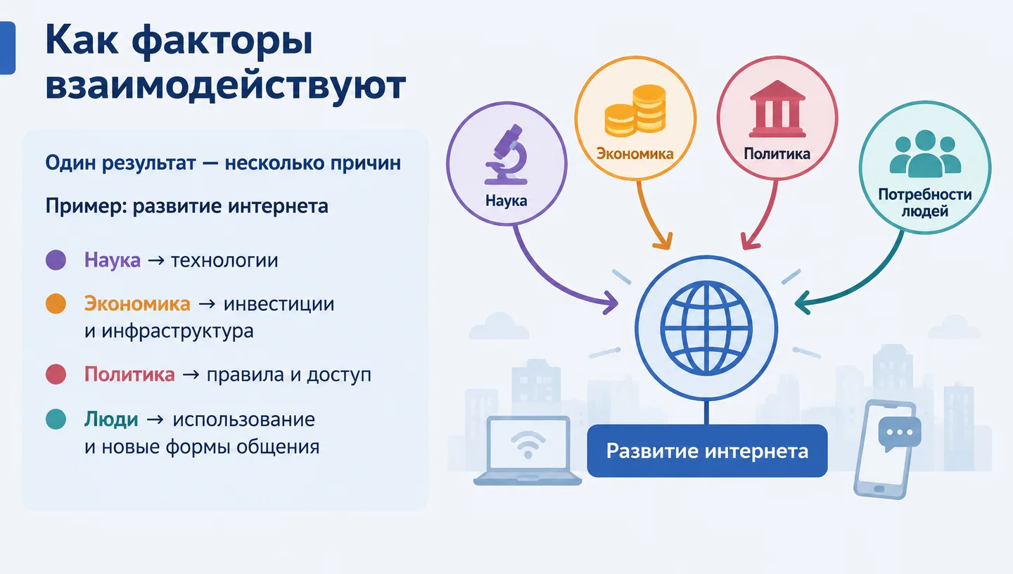 Как факторы взаимодействуют