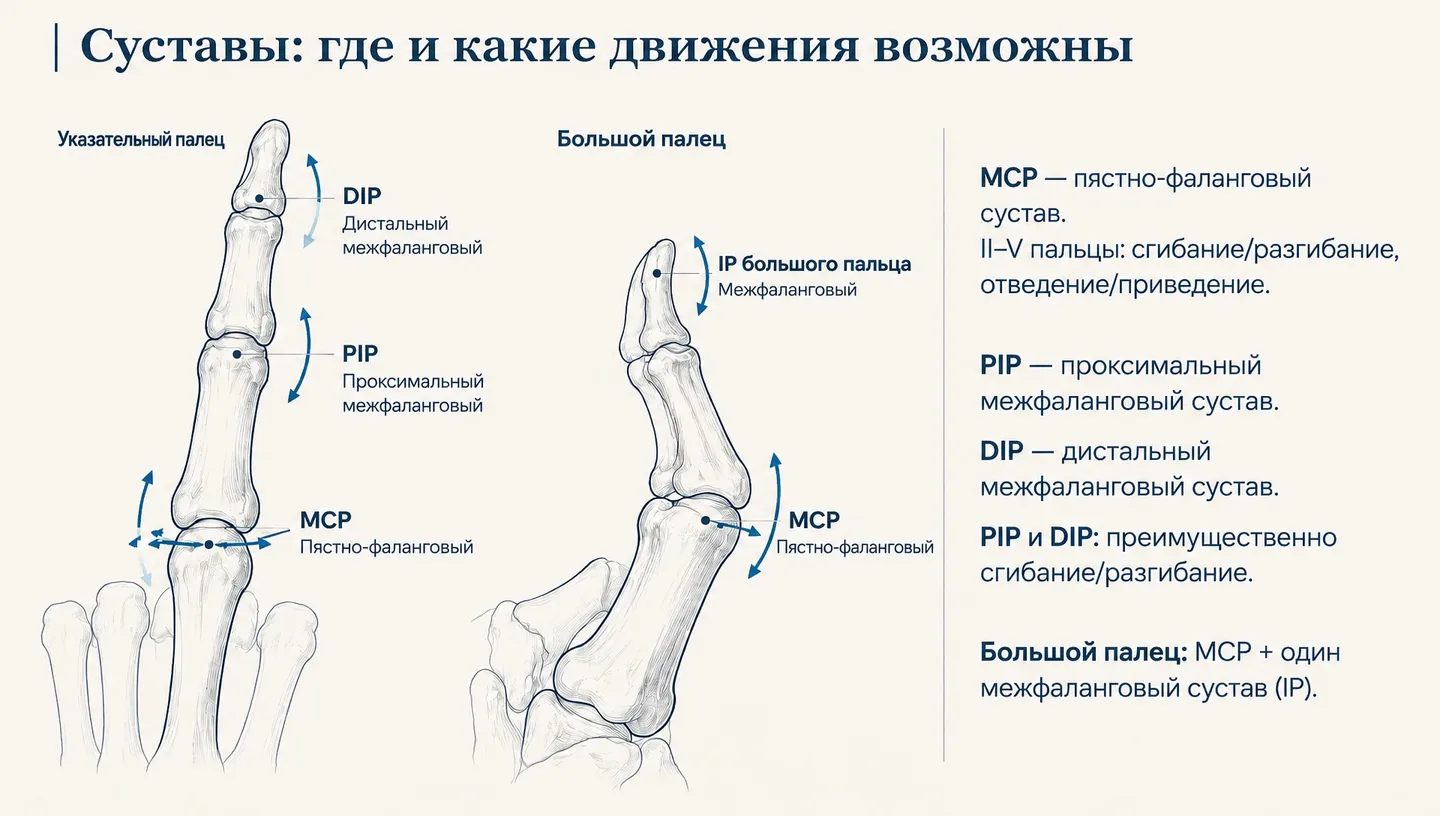 Суставы: где и какие движения возможны
