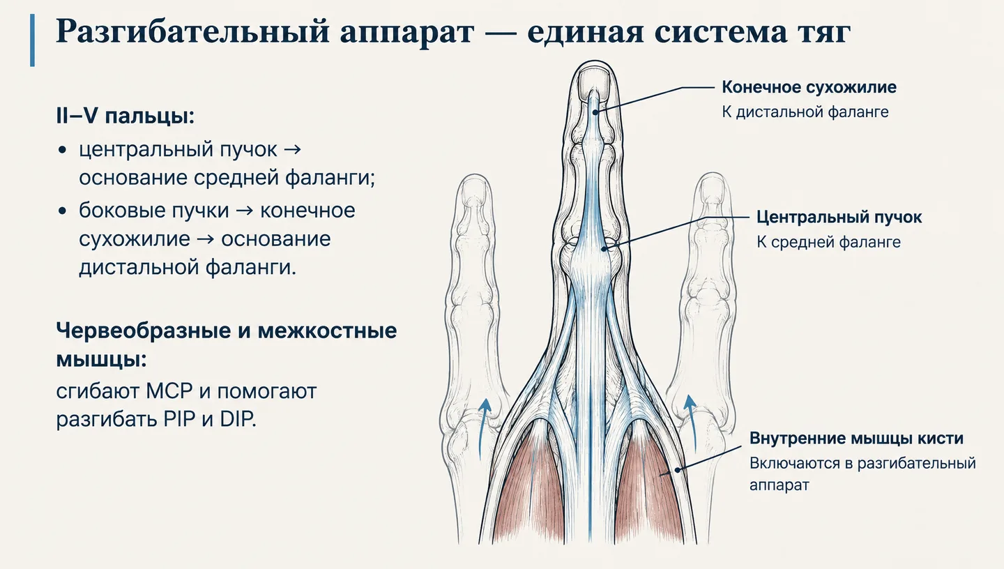 Разгибательный аппарат — единая система тяг