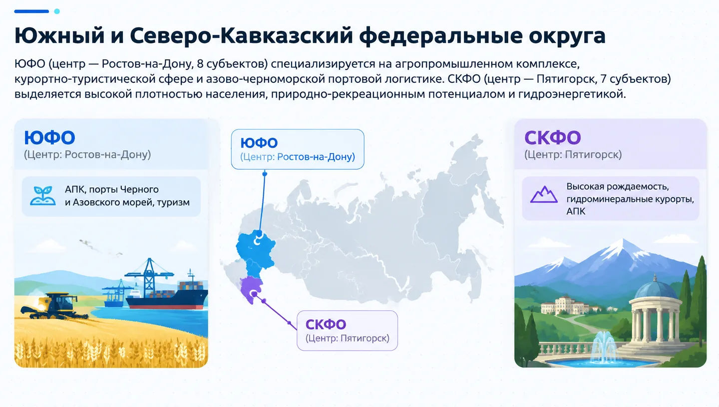 Южный и Северо-Кавказский федеральные округа