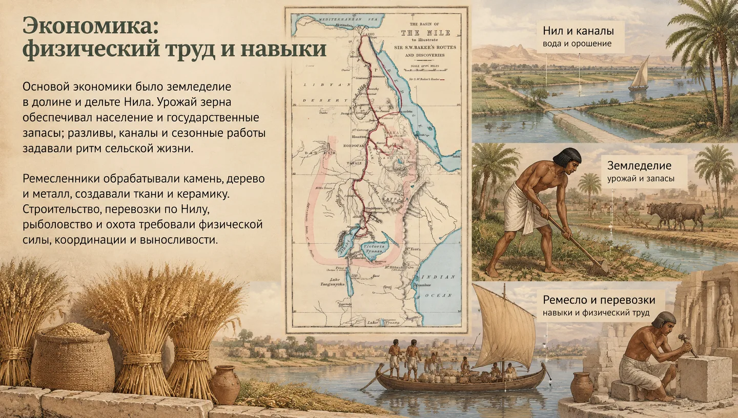 Экономика: физический труд и навыки