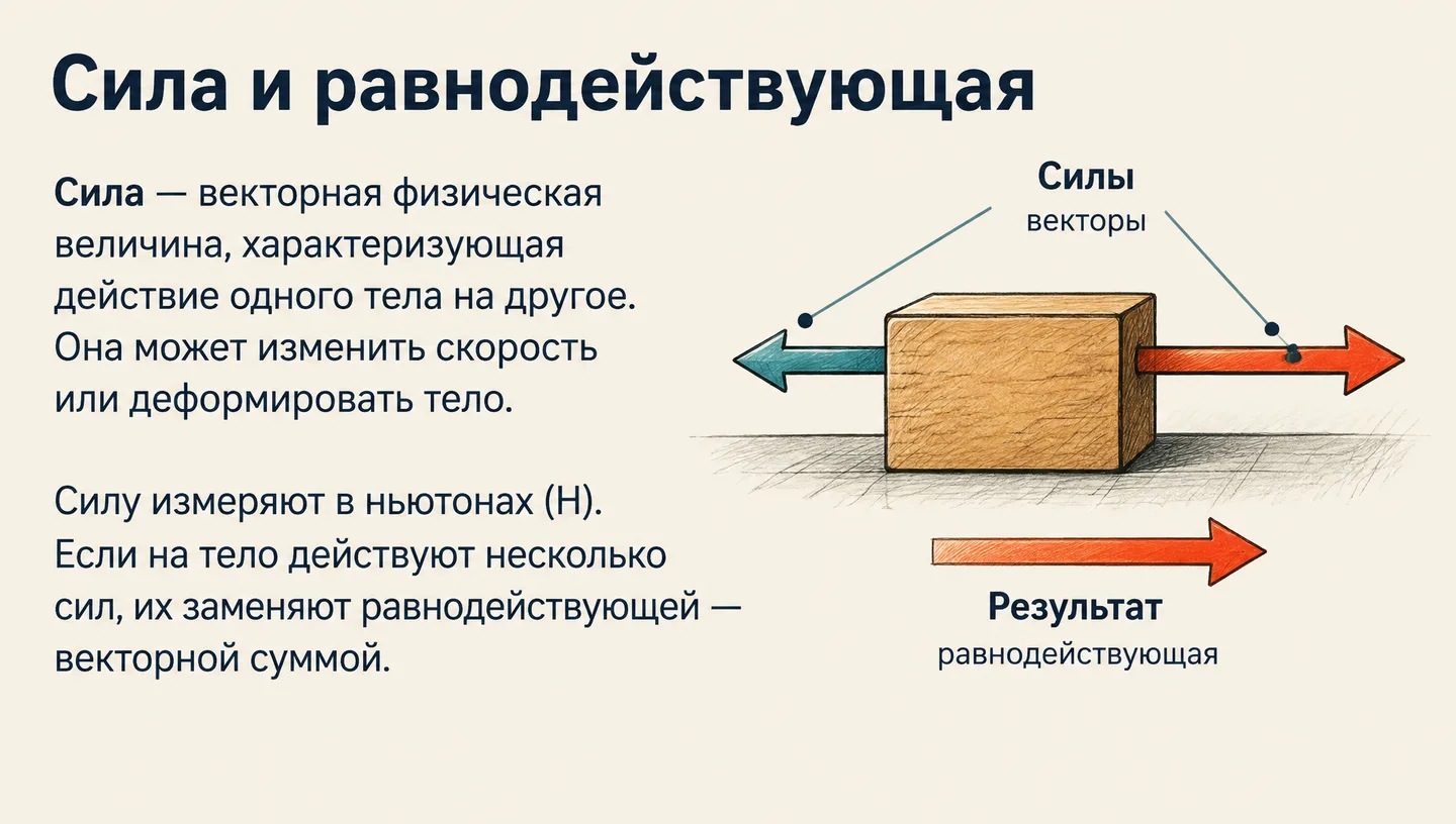 Сила и равнодействующая