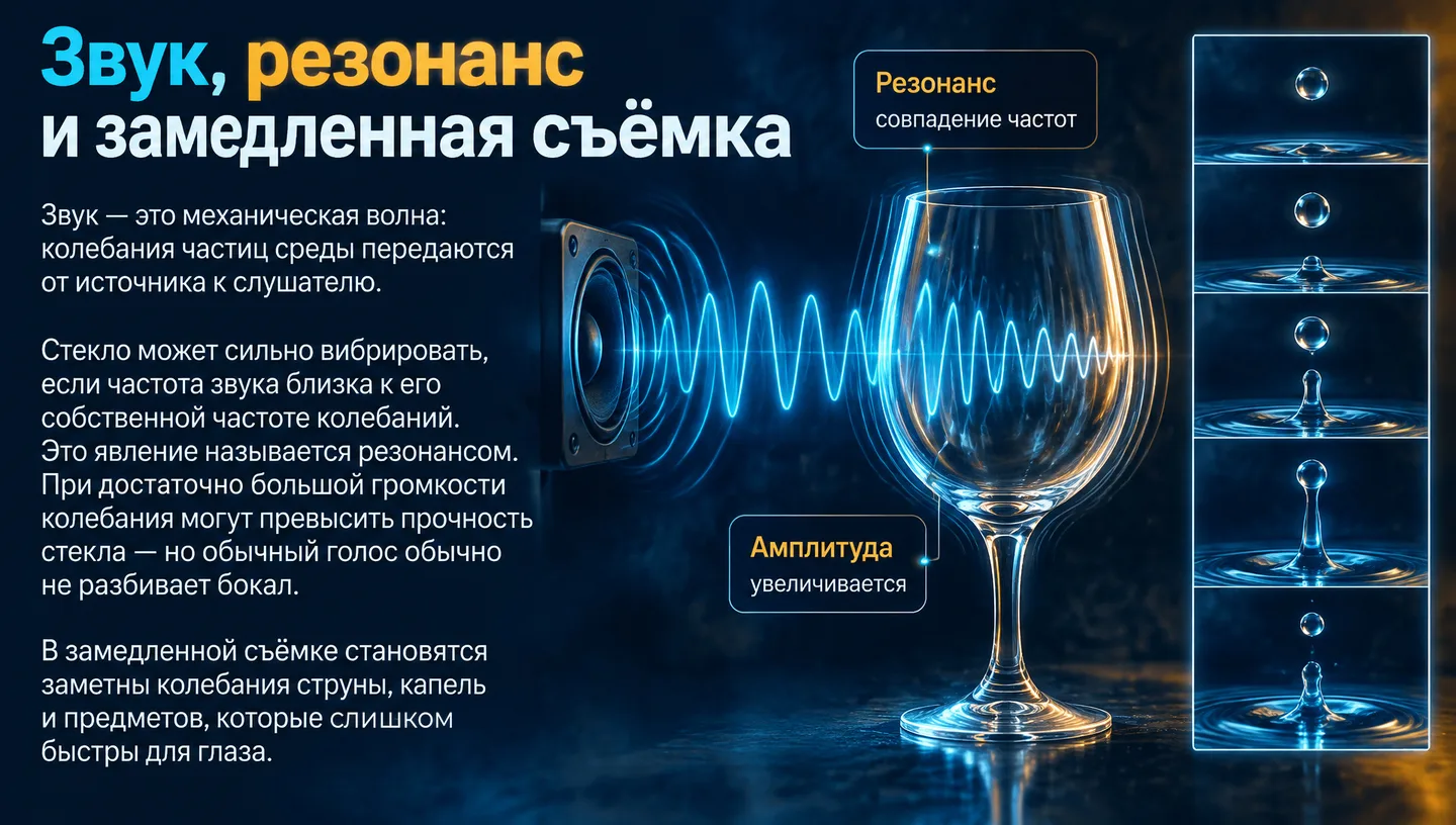 Звук, резонанс и замедленная съёмка
