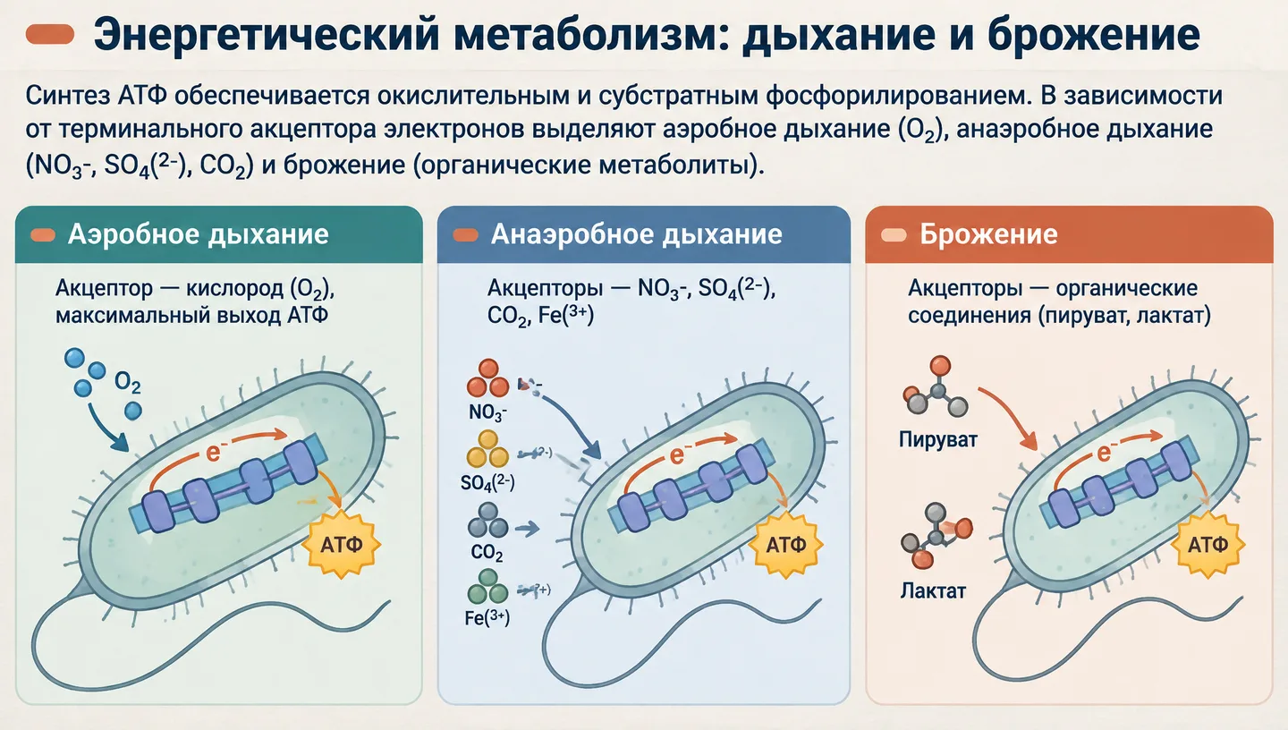 Энергетический метаболизм: дыхание и брожение