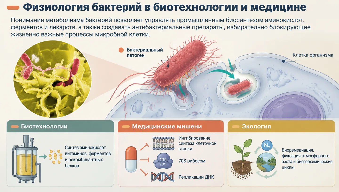 Физиология бактерий в биотехнологии и медицине