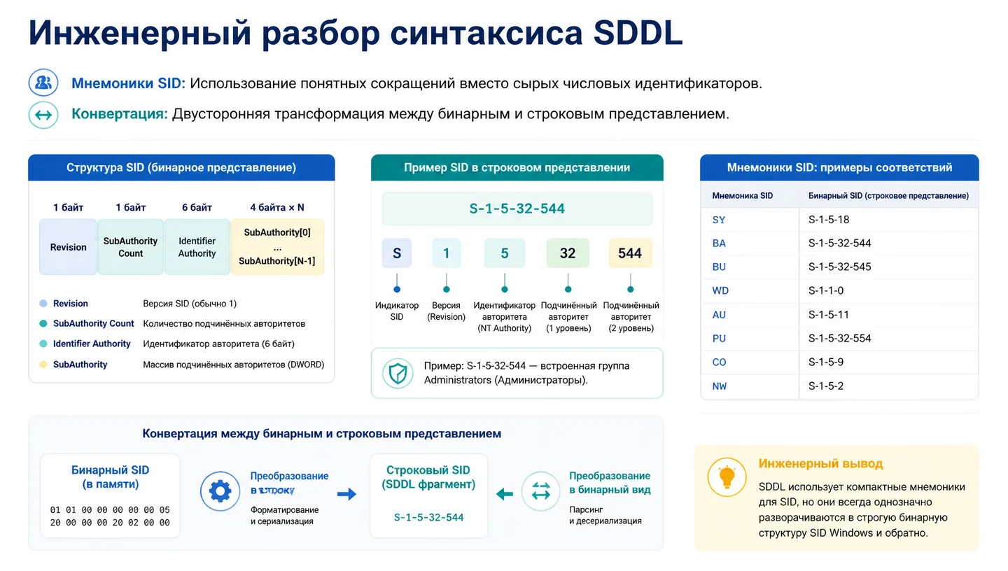 Инженерный разбор синтаксиса SDDL