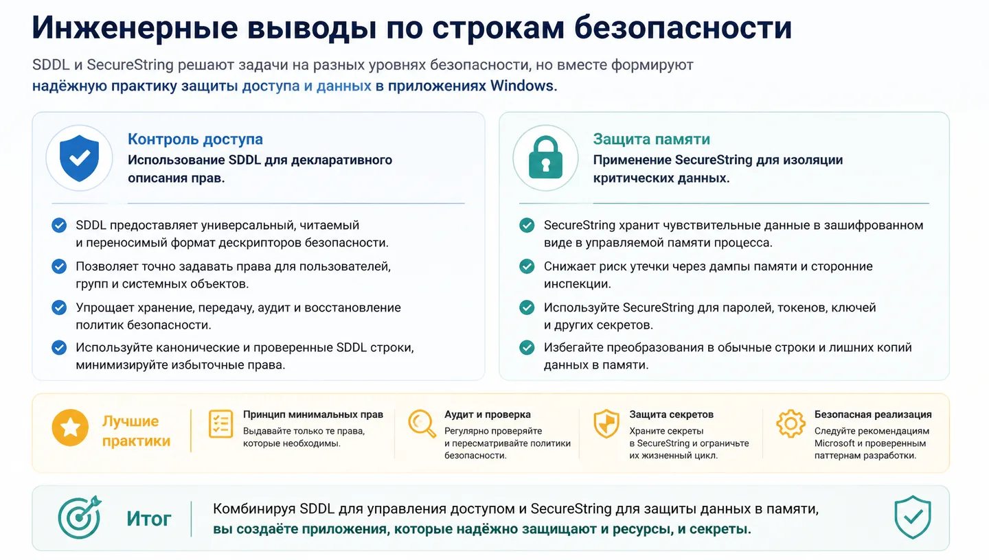Инженерные выводы по строкам безопасности