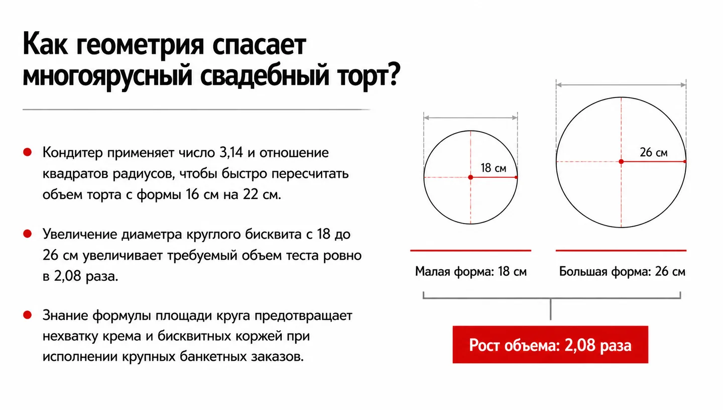Как геометрия спасает многоярусный свадебный торт?