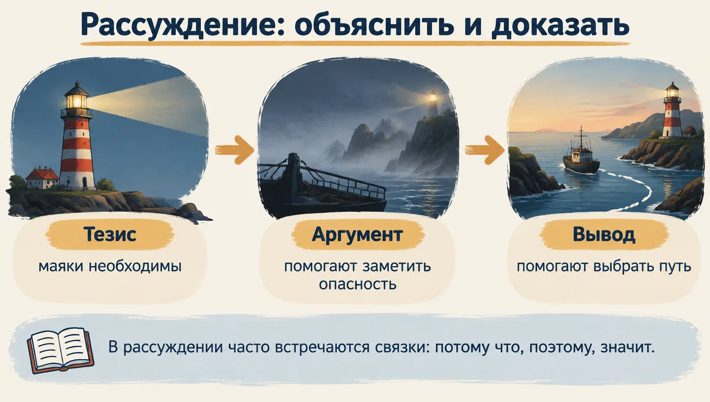 Рассуждение: объяснить и доказать