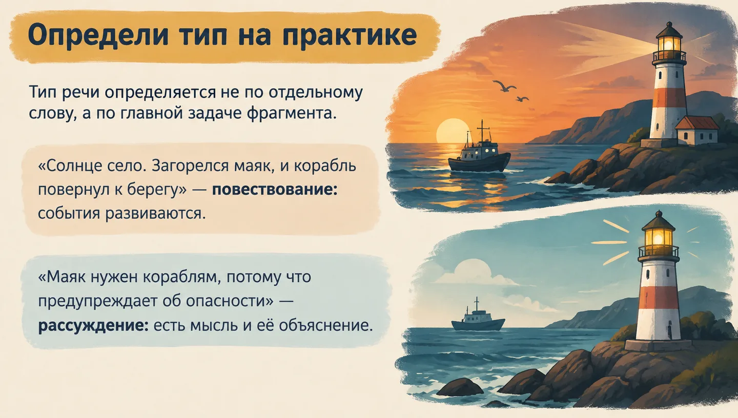 Определи тип на практике
