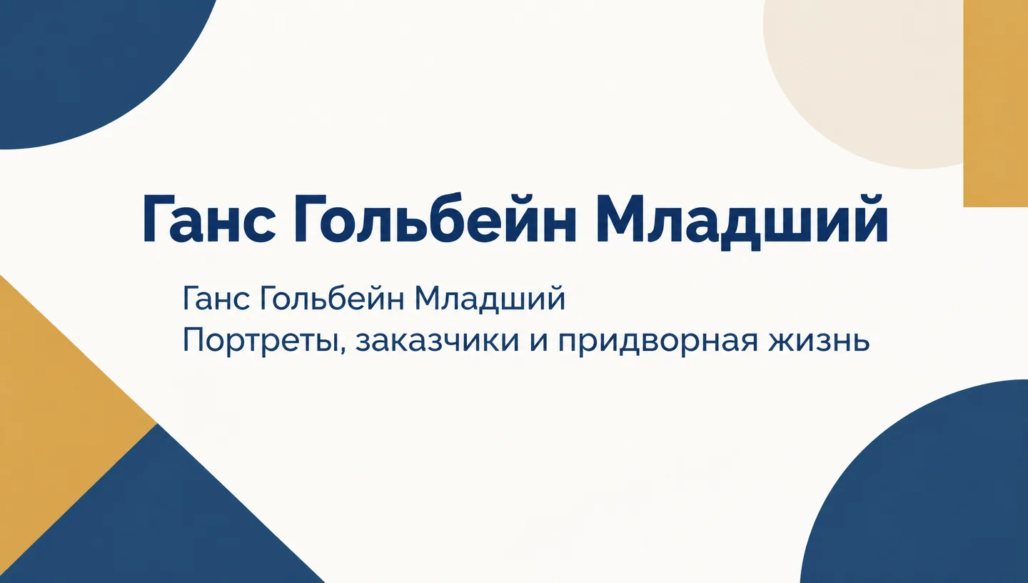 Первый слайд: Ганс Гольбейн Младший