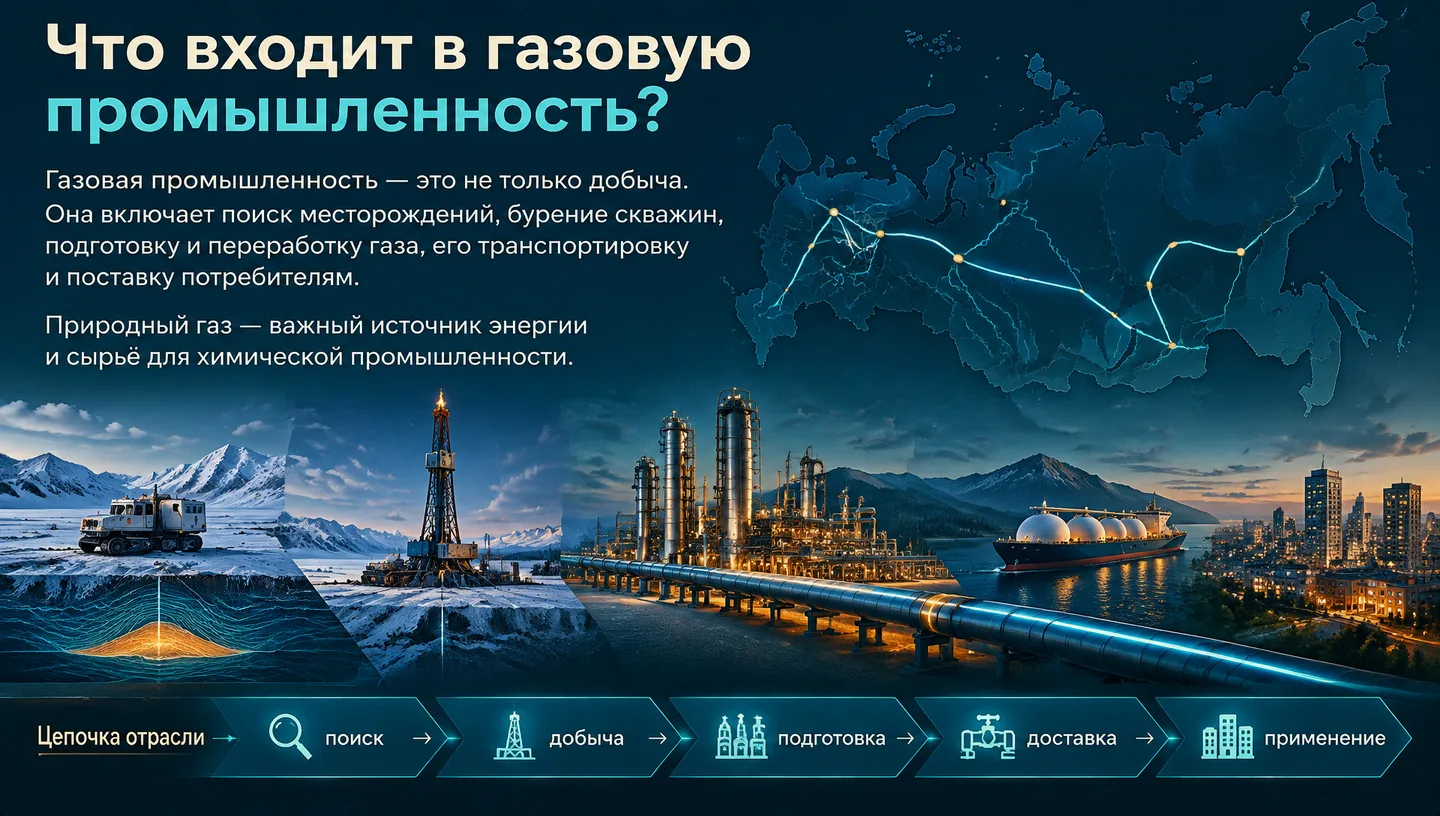 Что входит в газовую промышленность?