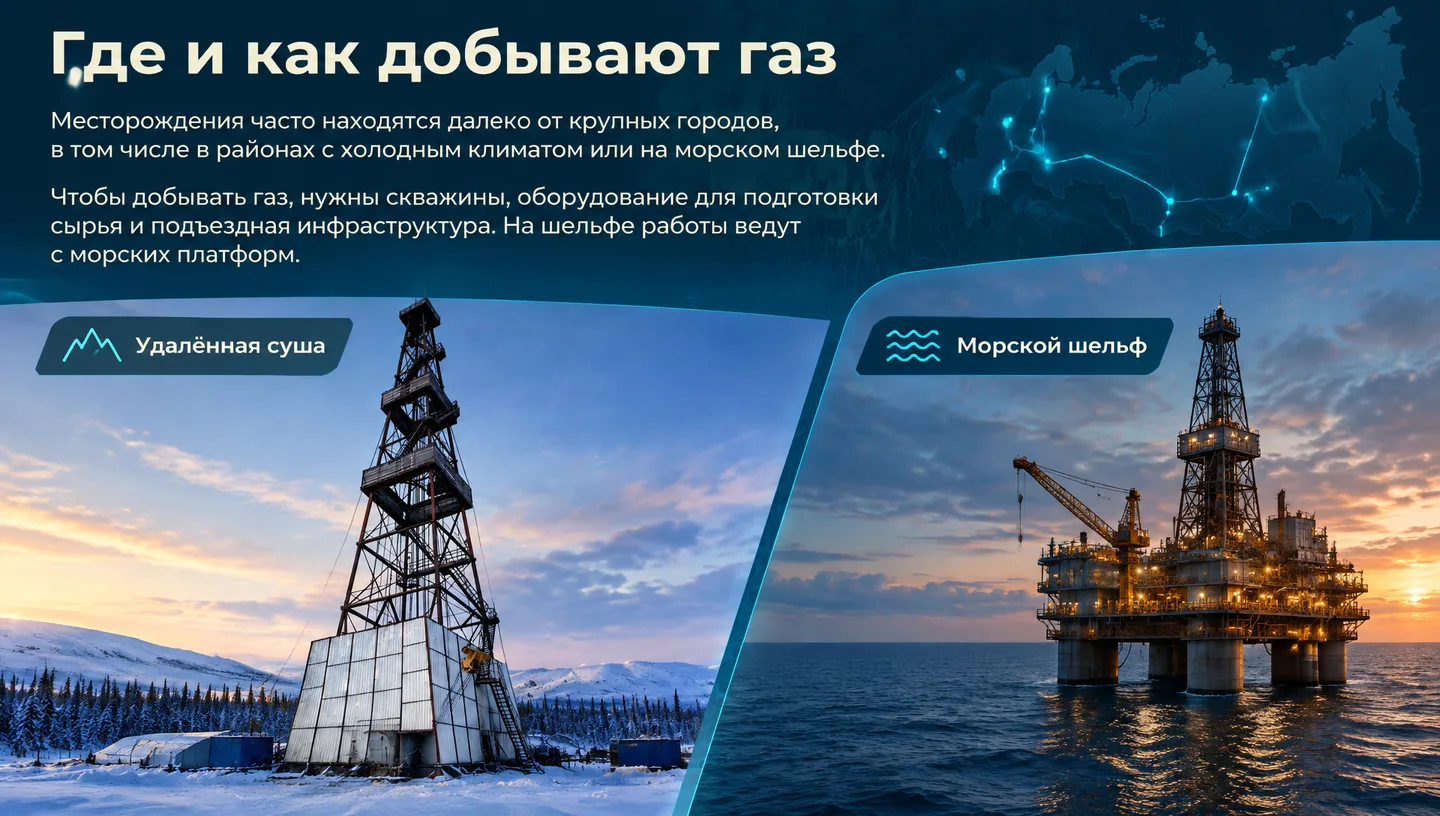 Где и как добывают газ