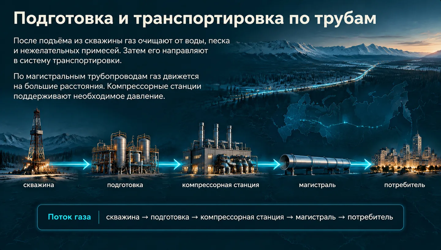 Подготовка и транспортировка по трубам