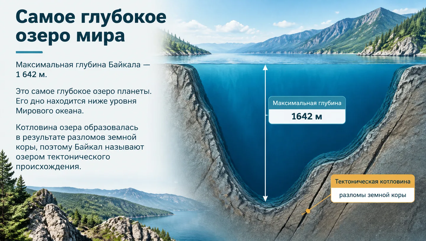 Самое глубокое озеро мира