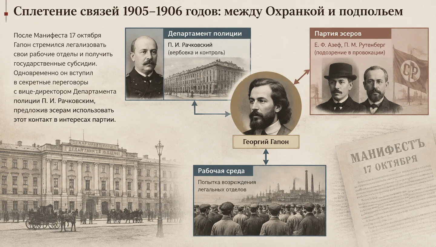 Сплетение связей 1905–1906 годов: между Охранкой и подпольем