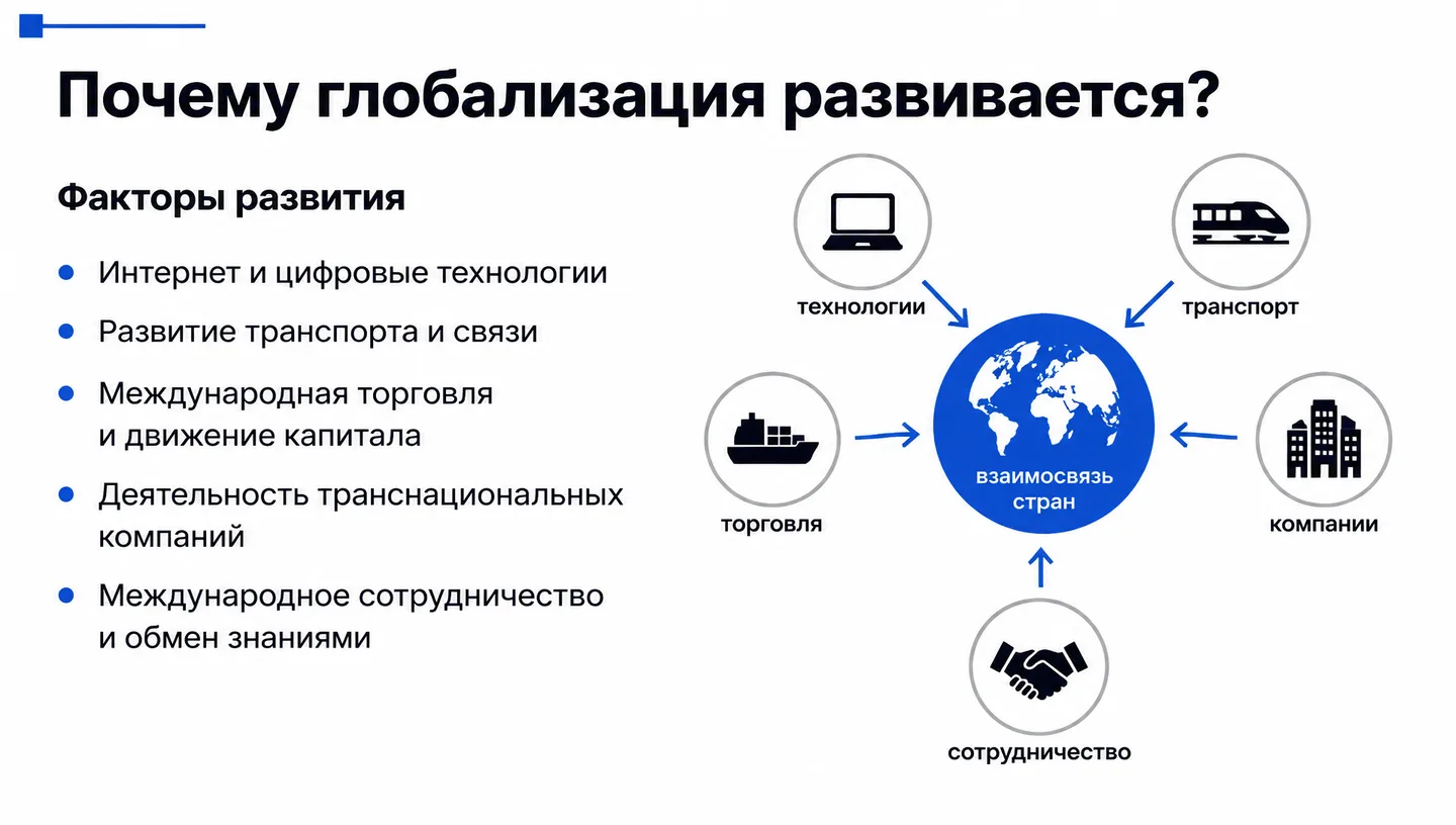 Почему глобализация развивается?