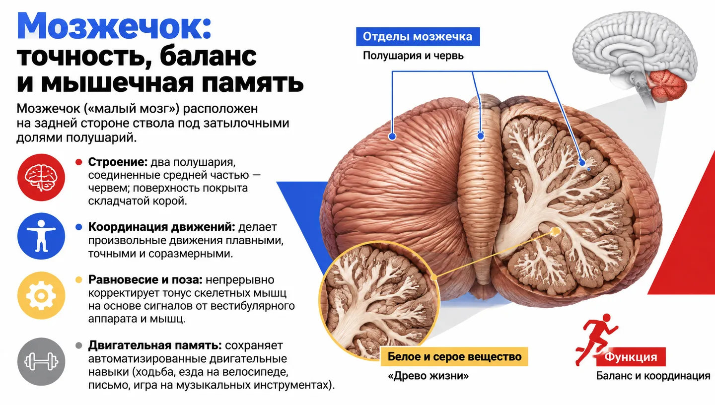 Мозжечок: точность, баланс и мышечная память