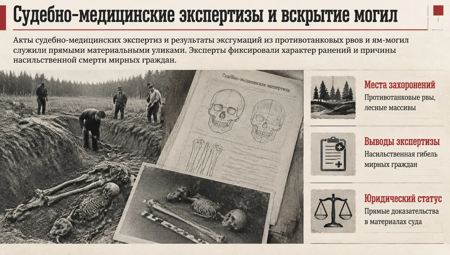 Судебно-медицинские экспертизы и вскрытие могил