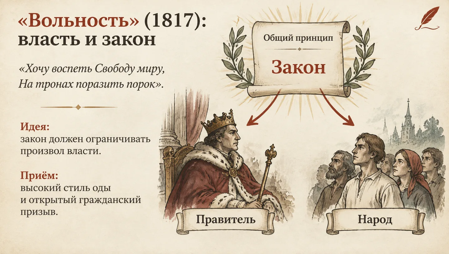 «Вольность» (1817): власть и закон