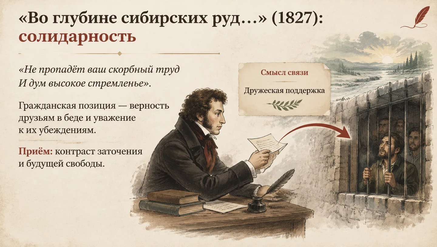 «Во глубине сибирских руд…» (1827): солидарность
