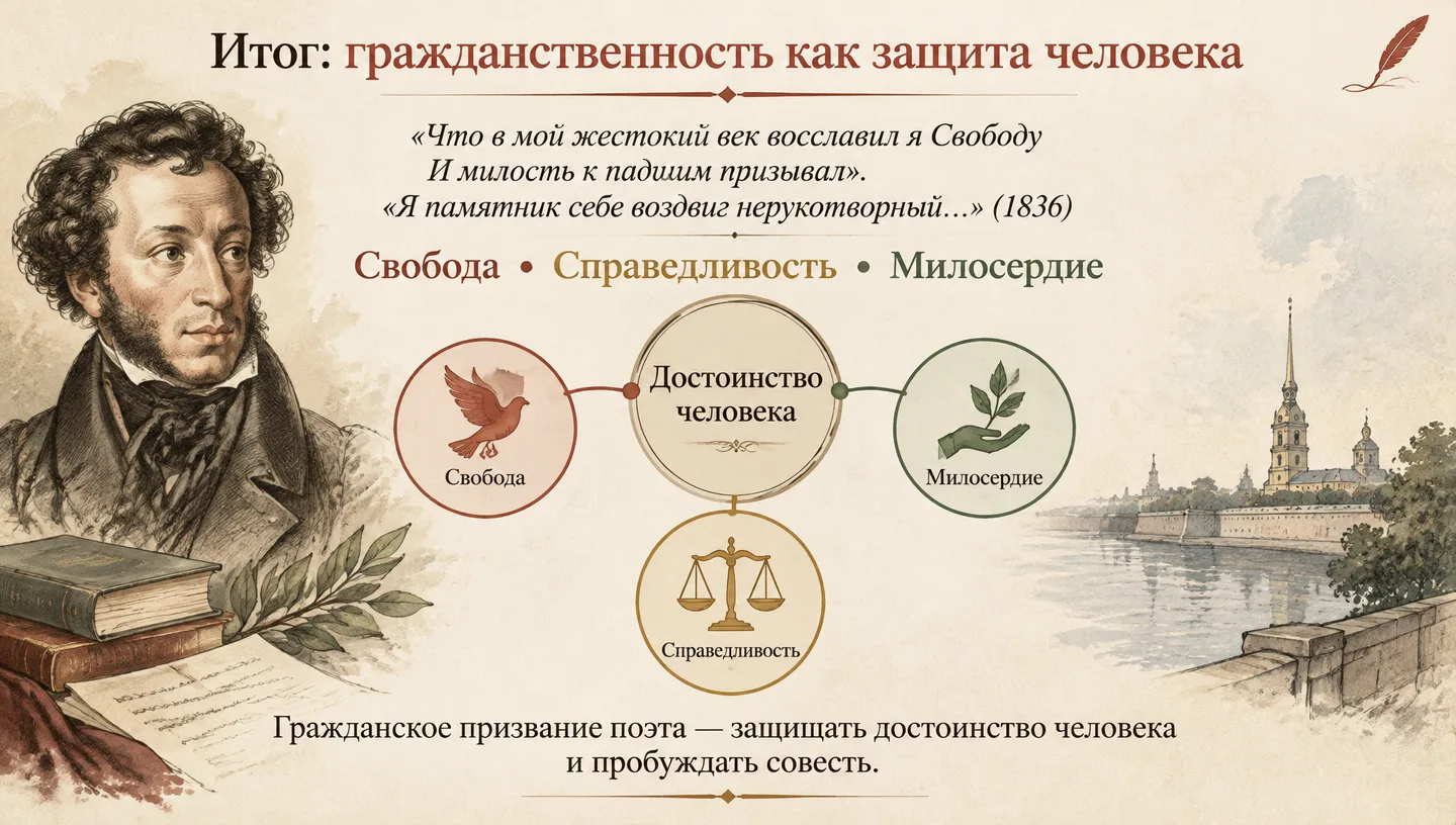 Итог: гражданственность как защита человека