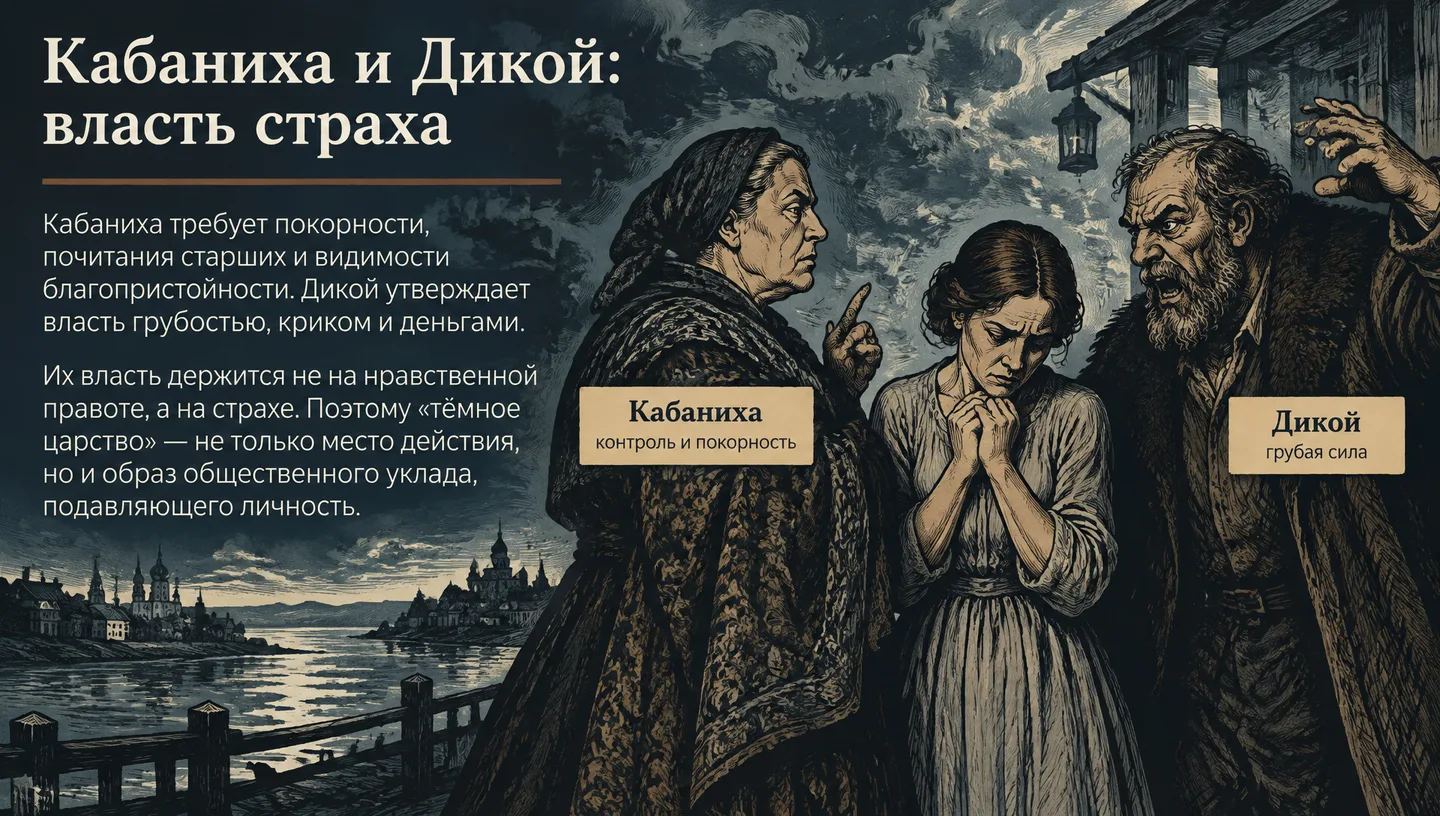 Кабаниха и Дикой: власть страха