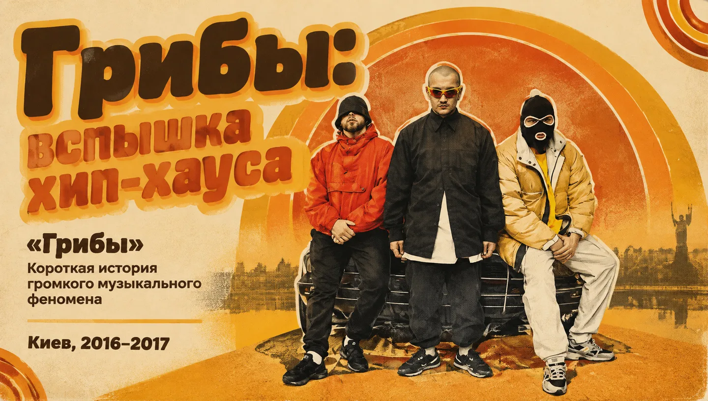 Первый слайд: Грибы: вспышка хип-хауса