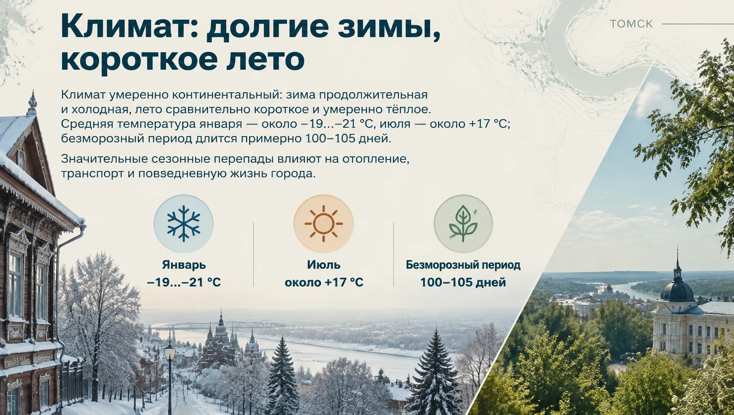 Климат: долгие зимы, короткое лето