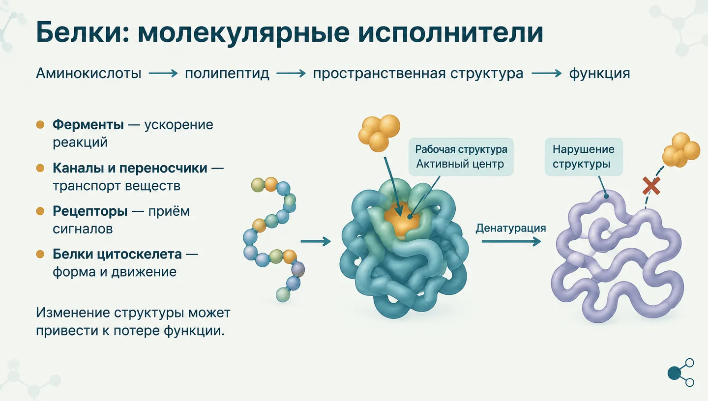 Белки: молекулярные исполнители