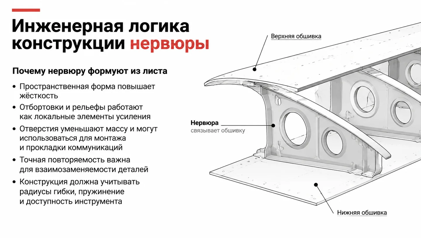 Инженерная логика конструкции нервюры