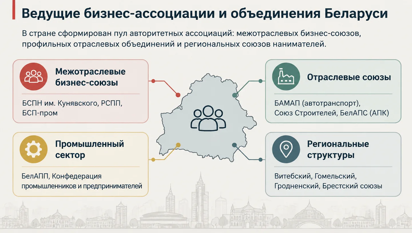Ведущие бизнес-ассоциации и объединения Беларуси