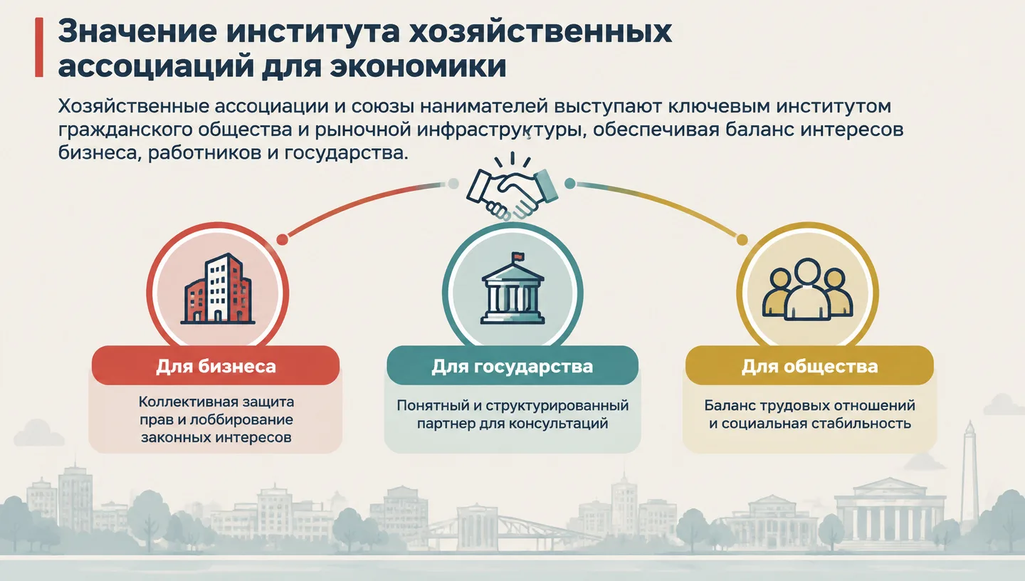 Значение института хозяйственных ассоциаций для экономики