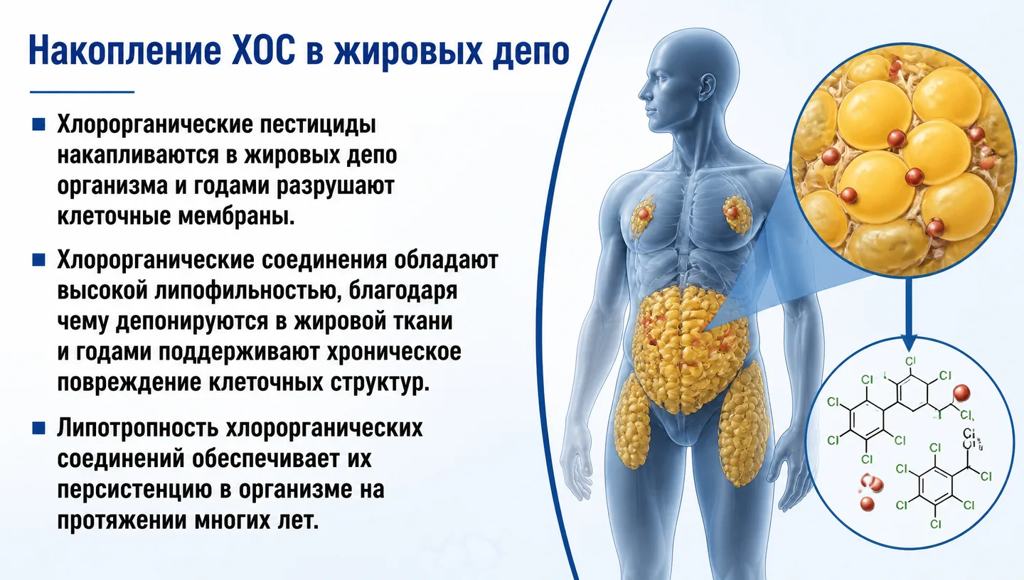Накопление ХОС в жировых депо