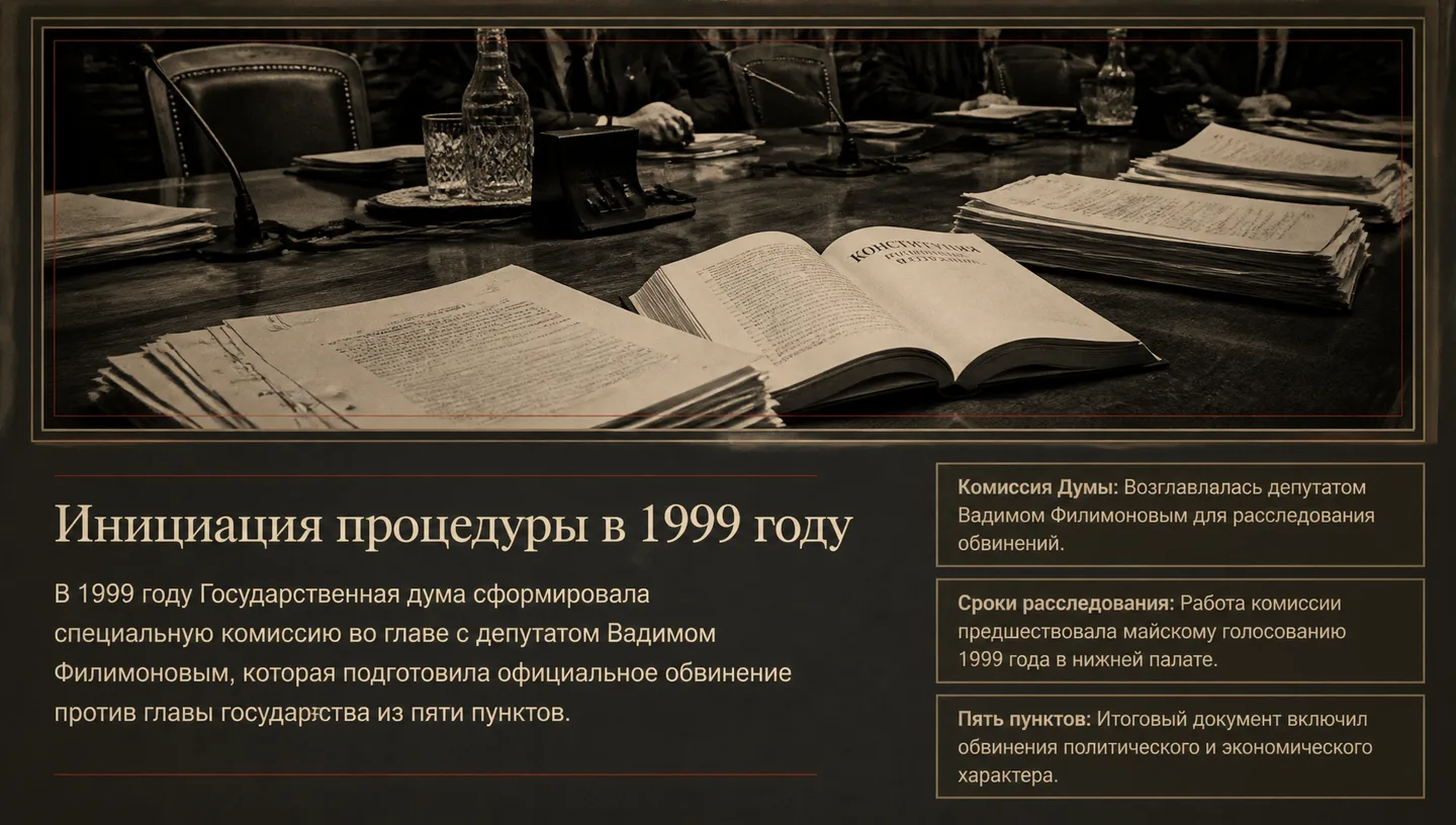 Инициация процедуры в 1999 году