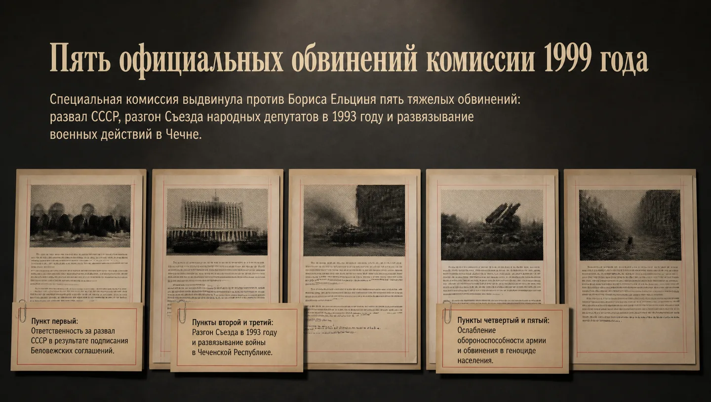 Пять официальных обвинений комиссии 1999 года