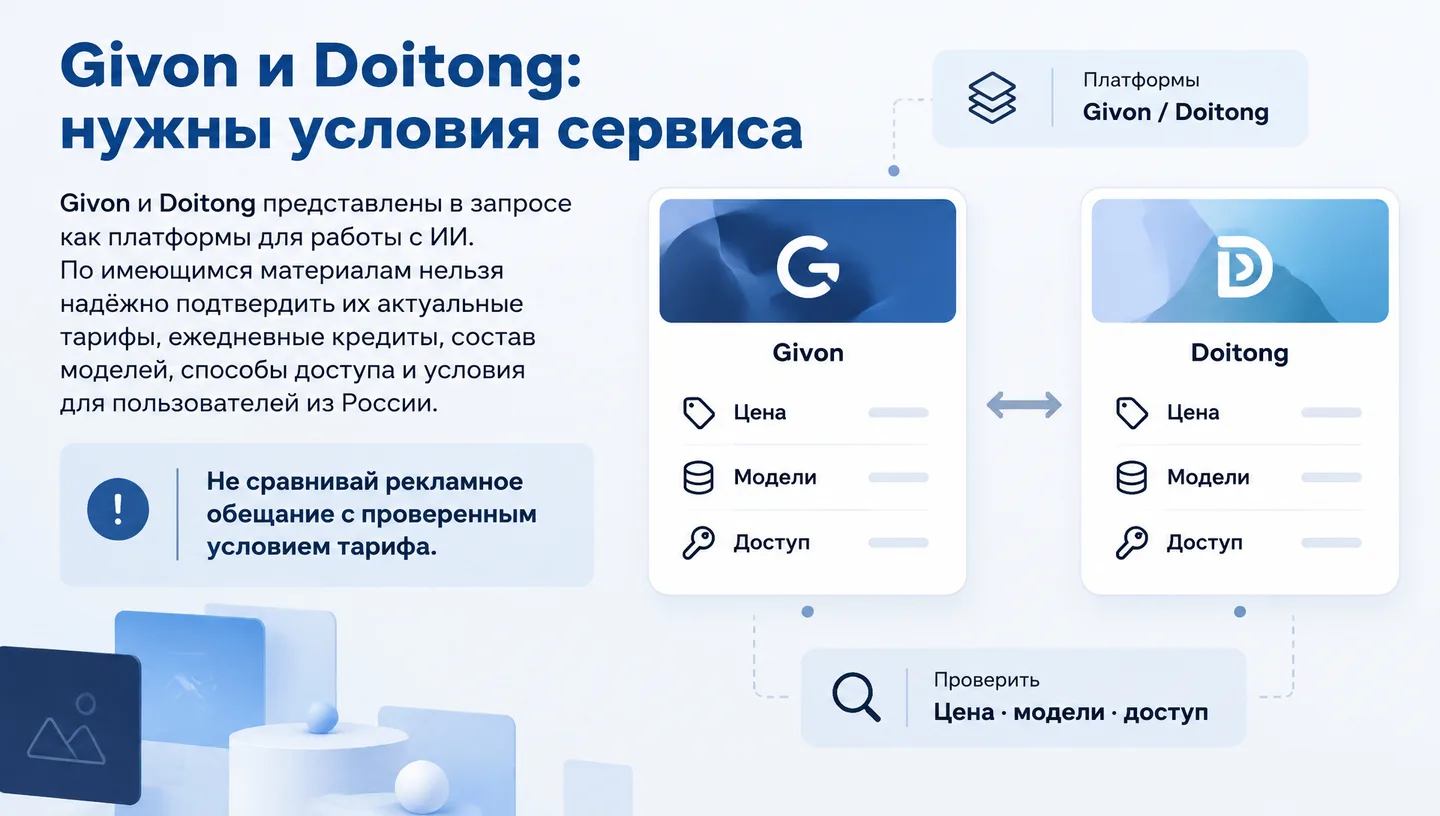 Givon и Doitong: нужны условия сервиса